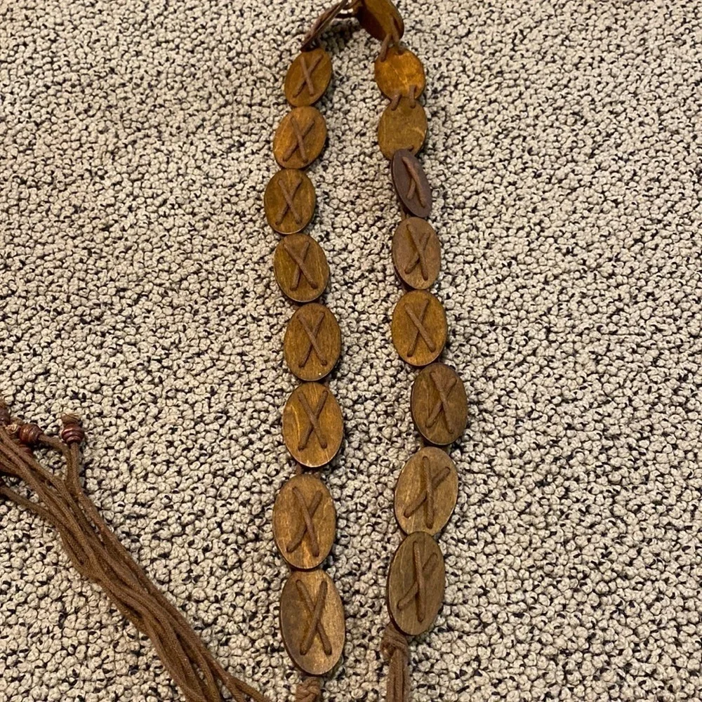 Wooden Tie Belt in Like New Condition